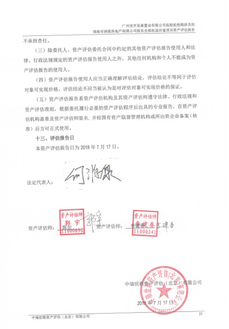 首开股份 首开股份